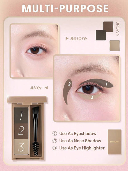 SHEGLAM Brow Palette – Blendable Eyebrow Pomade for Soft Defined Brows