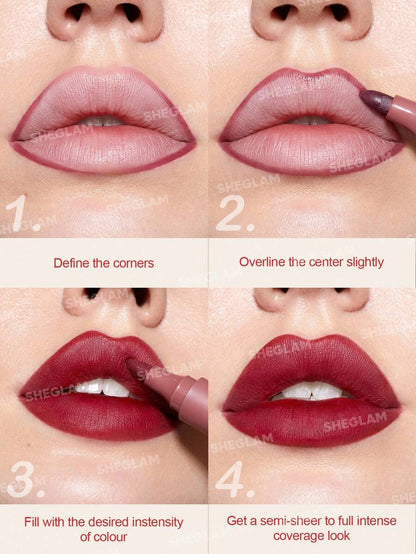 SHEGLAM Love Stained Lip Tint Marker - It Girl | Long-Lasting Matte Wine Lip Stain Pen