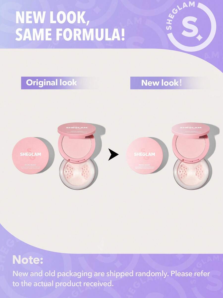 SHEGLAM 2-in-1 Pink Setting Powder Duo – Brightening Under Eye & Face Powder