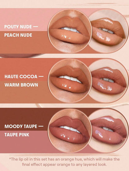 SHEGLAM Lip Liner & Lip Duo Set – 3-in-1 Plumping Gloss & Liquid Lipstick