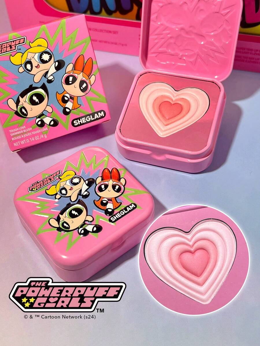 The Powerpuff Girls X SHEGLAM Shimmer Powder Blush – Blendable Soft Glow Cheek Makeup