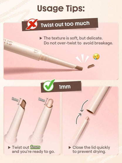 SHEGLAM Lumi-Eye Aegyo-Sal Pen Duo - Cookie Dough | 2-in-1 Brightening & Contouring Eye Stick