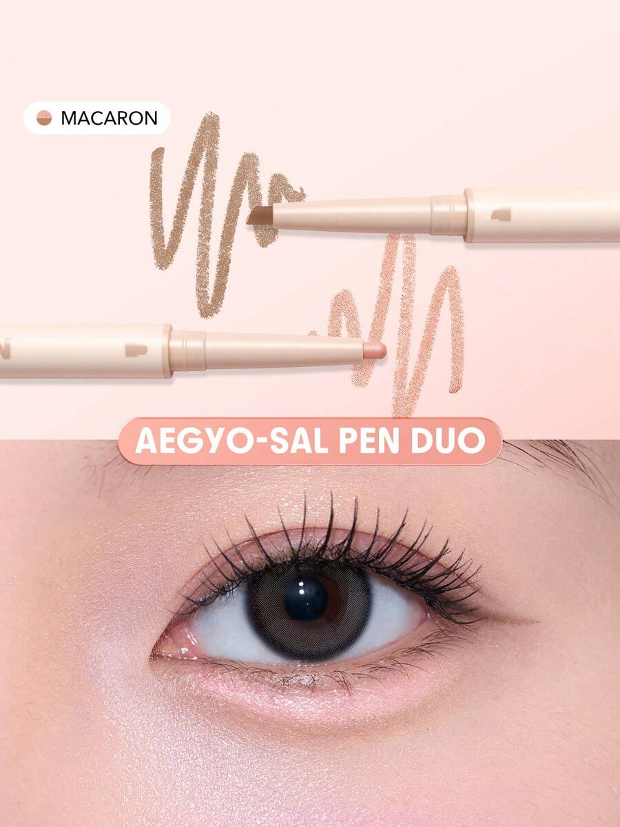 SHEGLAM Lumi-Eye Aegyo-Sal Pen Duo - Cookie Dough | 2-in-1 Brightening & Contouring Eye Stick