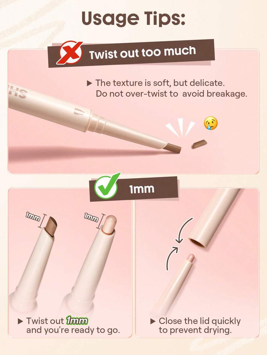 SHEGLAM Lumi-Eye Aegyo-Sal Pen Duo - Cookie Dough | 2-in-1 Brightening & Contouring Eye Stick