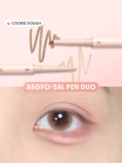 SHEGLAM Lumi-Eye Aegyo-Sal Pen Duo - Cookie Dough | 2-in-1 Brightening & Contouring Eye Stick