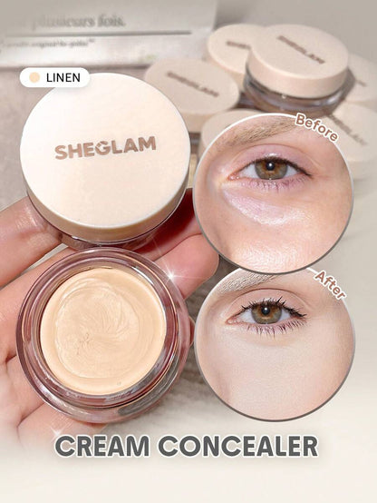 SHEGLAM Full Coverage Cream Concealer – Long-Lasting Brightening Corrector
