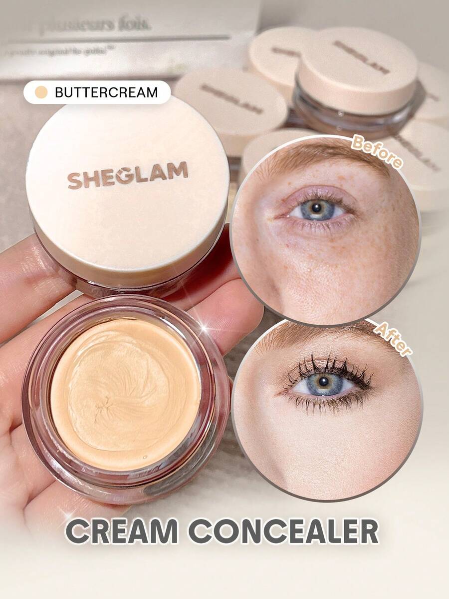 SHEGLAM Full Coverage Cream Concealer – Long-Lasting Brightening Corrector