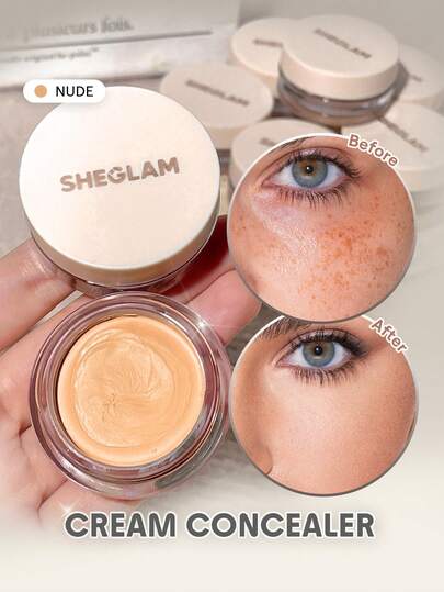 SHEGLAM Full Coverage Cream Concealer – Long-Lasting Brightening Corrector