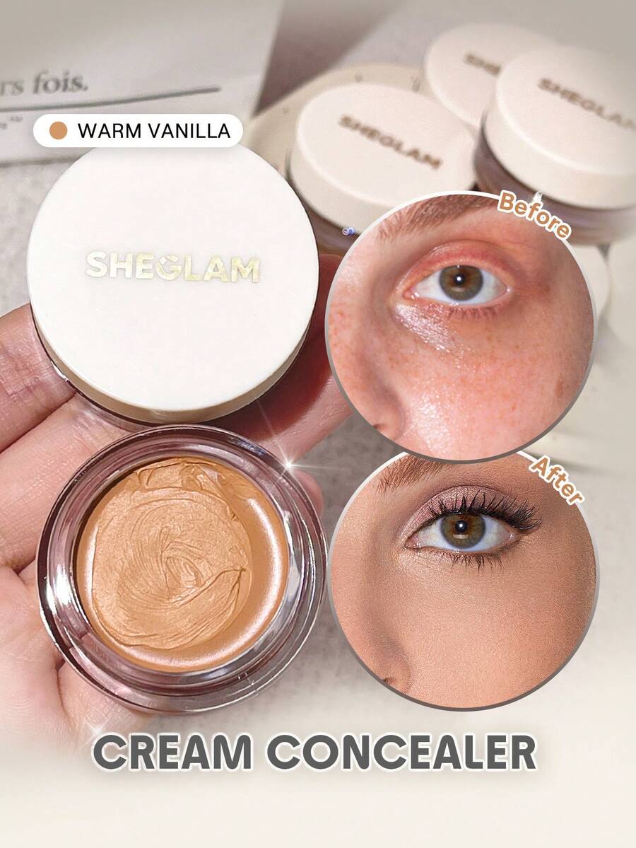 SHEGLAM Full Coverage Cream Concealer – Long-Lasting Brightening Corrector