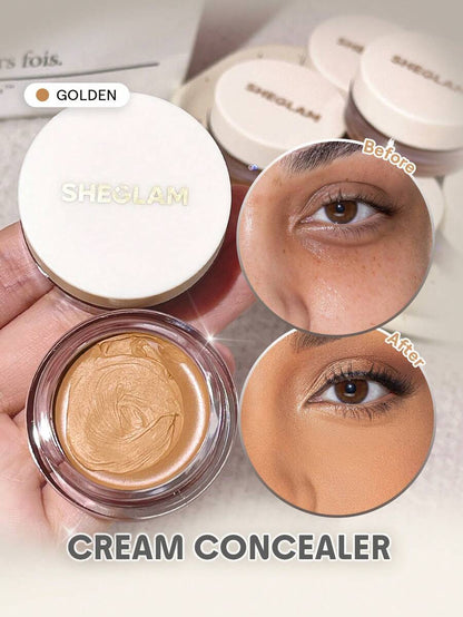 SHEGLAM Full Coverage Cream Concealer – Long-Lasting Brightening Corrector