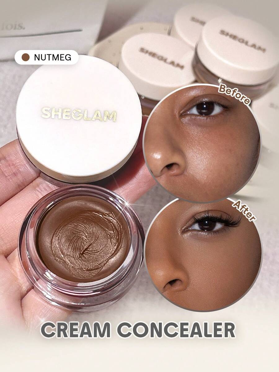 SHEGLAM Full Coverage Cream Concealer – Long-Lasting Brightening Corrector