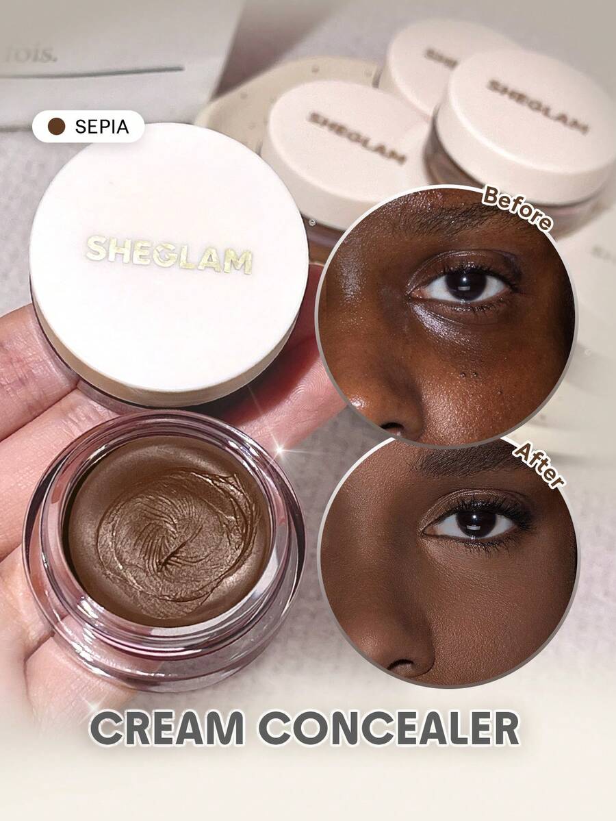 SHEGLAM Full Coverage Cream Concealer – Long-Lasting Brightening Corrector