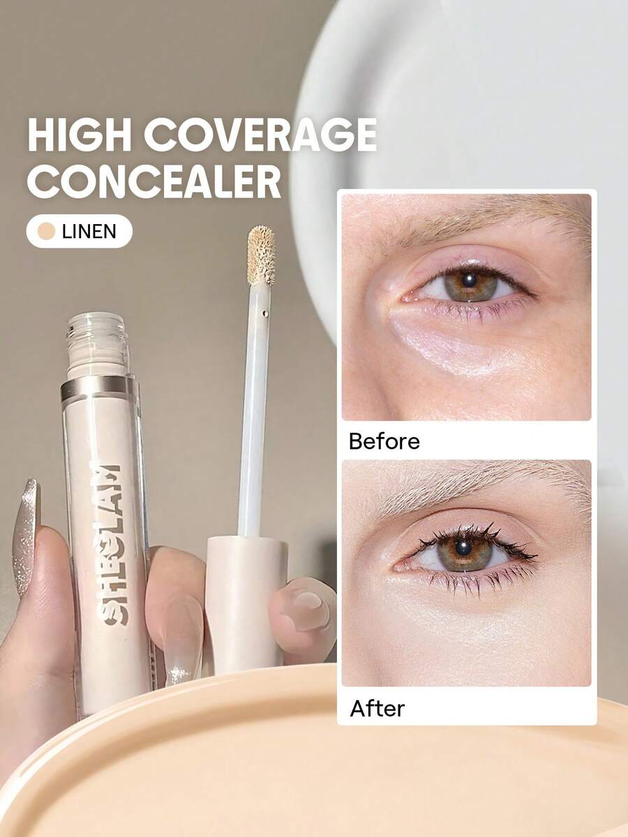 SHEGLAM 12Hr Full Coverage Liquid Concealer – Chantilly Matte Brightening Concealer