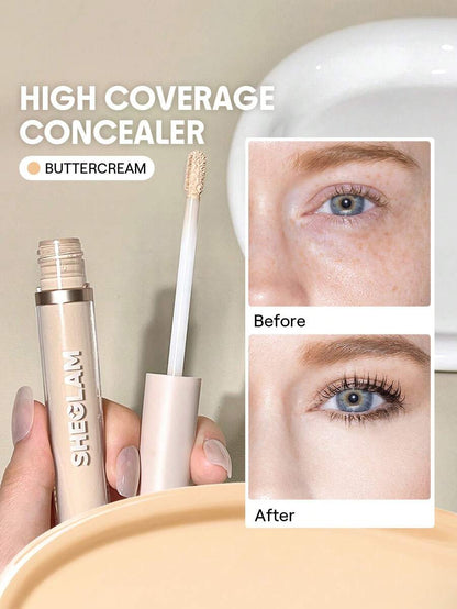 SHEGLAM 12Hr Full Coverage Liquid Concealer – Chantilly Matte Brightening Concealer