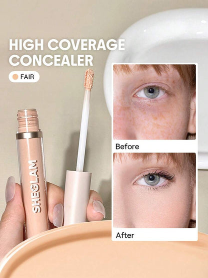 SHEGLAM 12Hr Full Coverage Liquid Concealer – Chantilly Matte Brightening Concealer