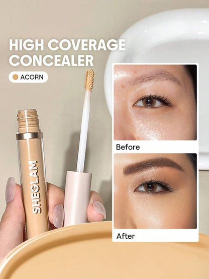 SHEGLAM 12Hr Full Coverage Liquid Concealer – Chantilly Matte Brightening Concealer