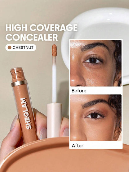 SHEGLAM 12Hr Full Coverage Liquid Concealer – Chantilly Matte Brightening Concealer