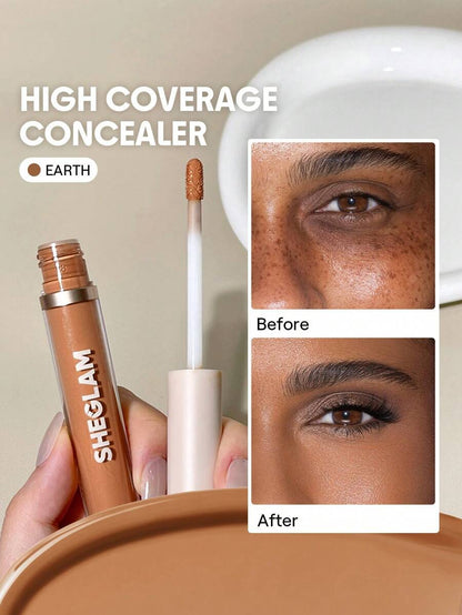 SHEGLAM 12Hr Full Coverage Liquid Concealer – Chantilly Matte Brightening Concealer