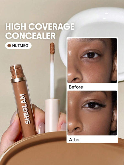 SHEGLAM 12Hr Full Coverage Liquid Concealer – Chantilly Matte Brightening Concealer