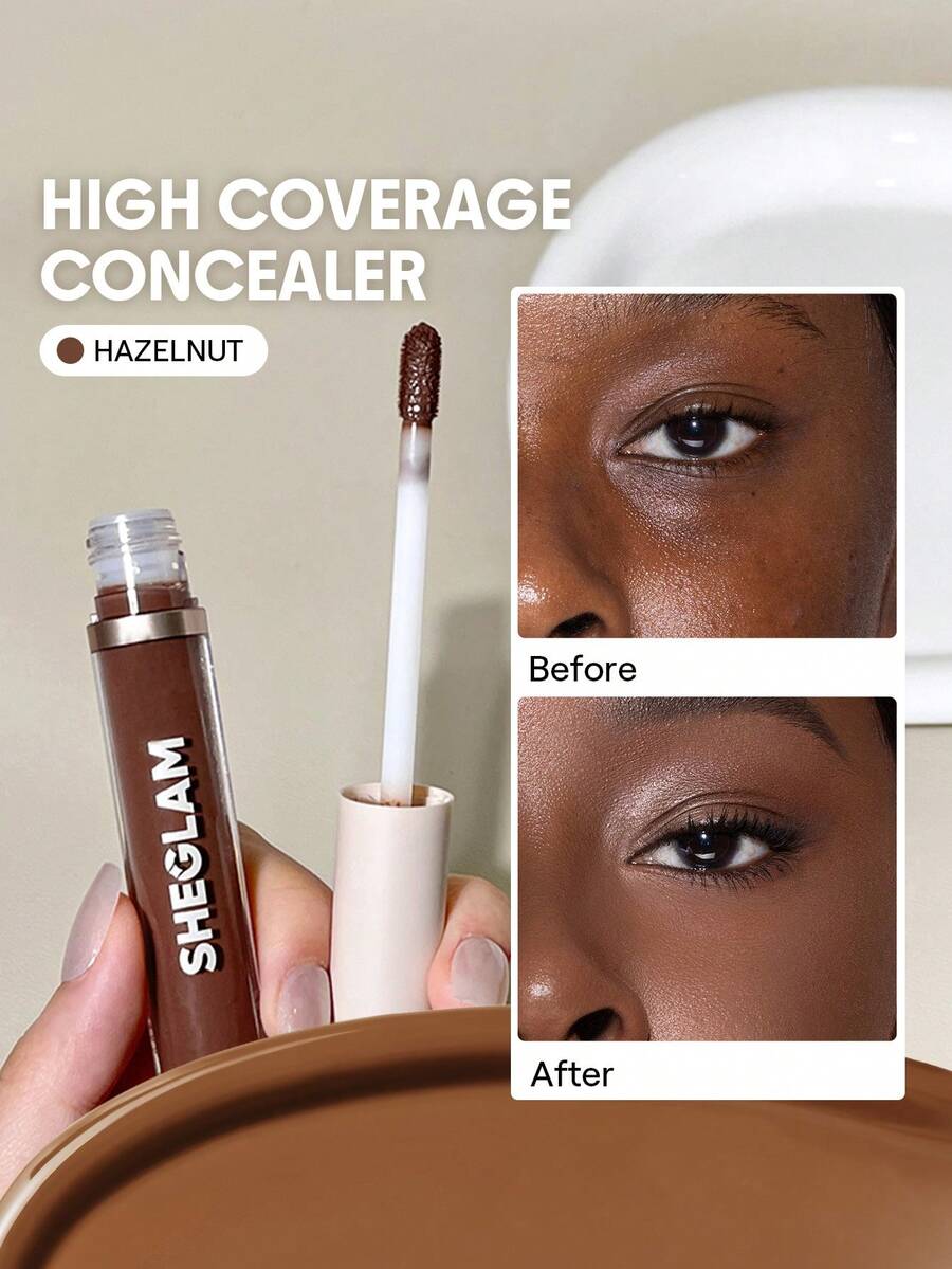 SHEGLAM 12Hr Full Coverage Liquid Concealer – Chantilly Matte Brightening Concealer