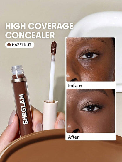 SHEGLAM 12Hr Full Coverage Liquid Concealer – Chantilly Matte Brightening Concealer