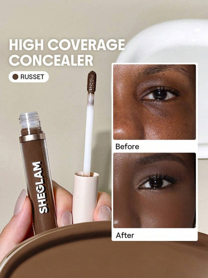 SHEGLAM 12Hr Full Coverage Liquid Concealer – Chantilly Matte Brightening Concealer
