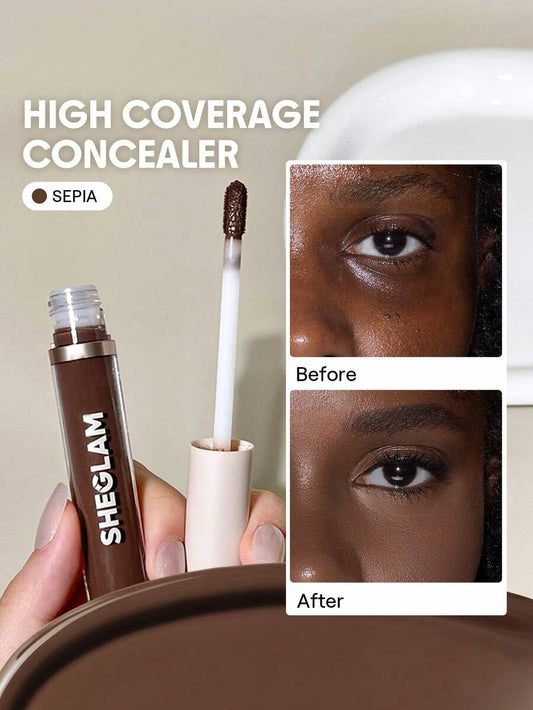 SHEGLAM 12Hr Full Coverage Liquid Concealer – Chantilly Matte Brightening Concealer