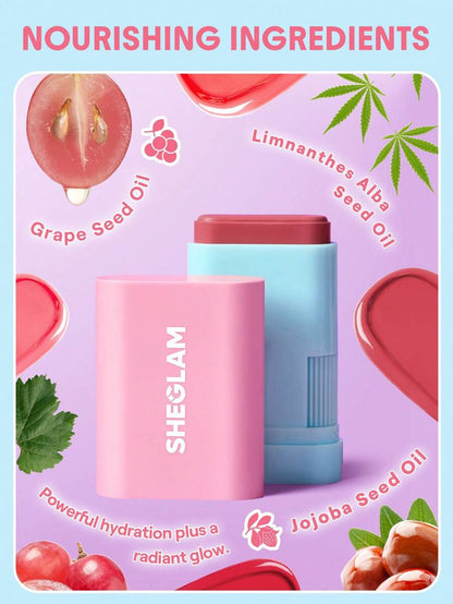 SHEGLAM Glass Glow Blush Stick | Cream Blush for Radiant Cheeks, 4 Shades