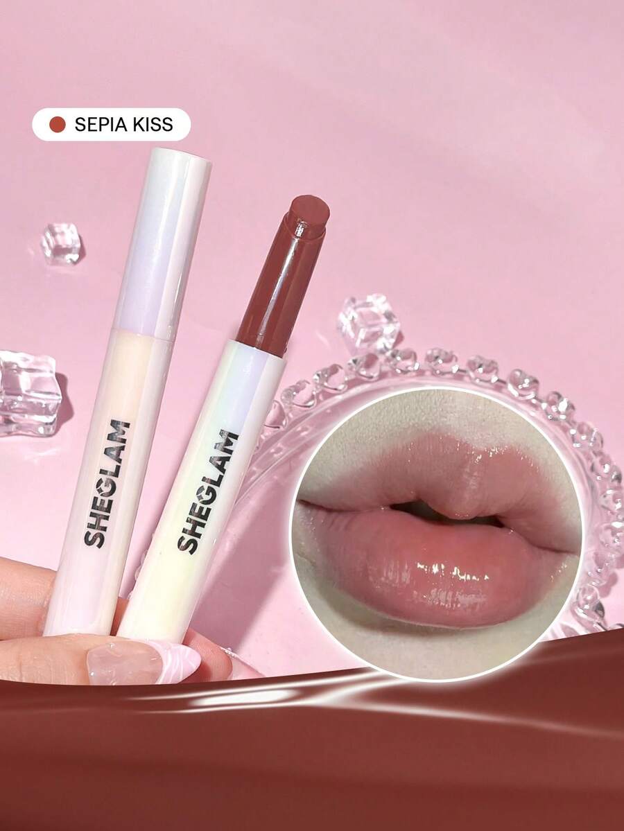SHEGLAM Pout Perfect Shine Lip Plumper - Sepia Kiss | Hydrating Solid Lip Gloss