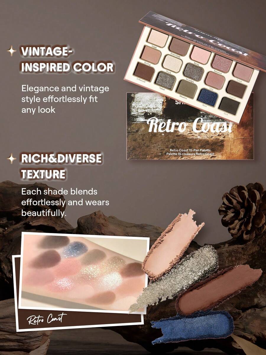 SHEGLAM 15-Pan Makeup Palette – Versatile Eyeshadow Palette for Daily & Glam Looks