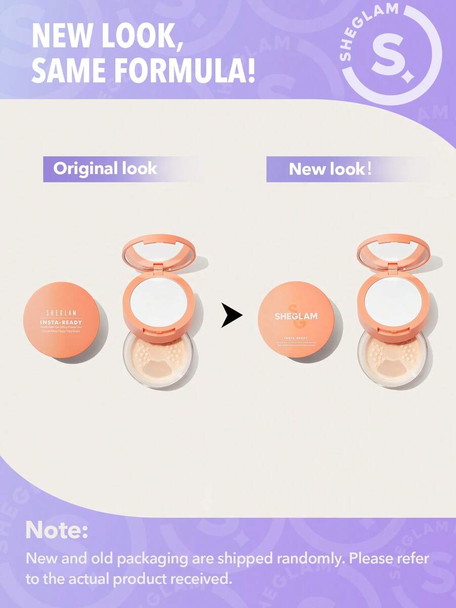 SHEGLAM 2-in-1 Pink Setting Powder Duo – Brightening Under Eye & Face Powder
