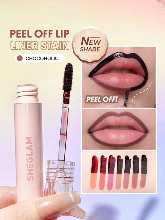 SHEGLAM Fall In Line Peel-Off Lip Liner Stain - Pinky Promise | Long-Lasting Tattoo Effect