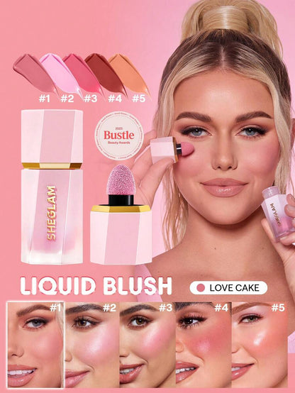 SHEGLAM Matte Liquid Blush – Long-Lasting Rose Pink Brown Gel Cream Blusher