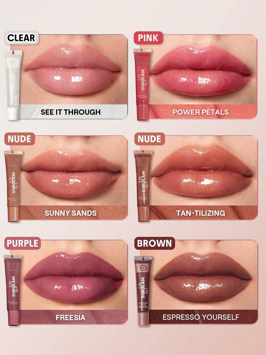 SHEGLAM Tinted Lip Gloss – Moisturizing Non-Sticky Plumping Lip Oil