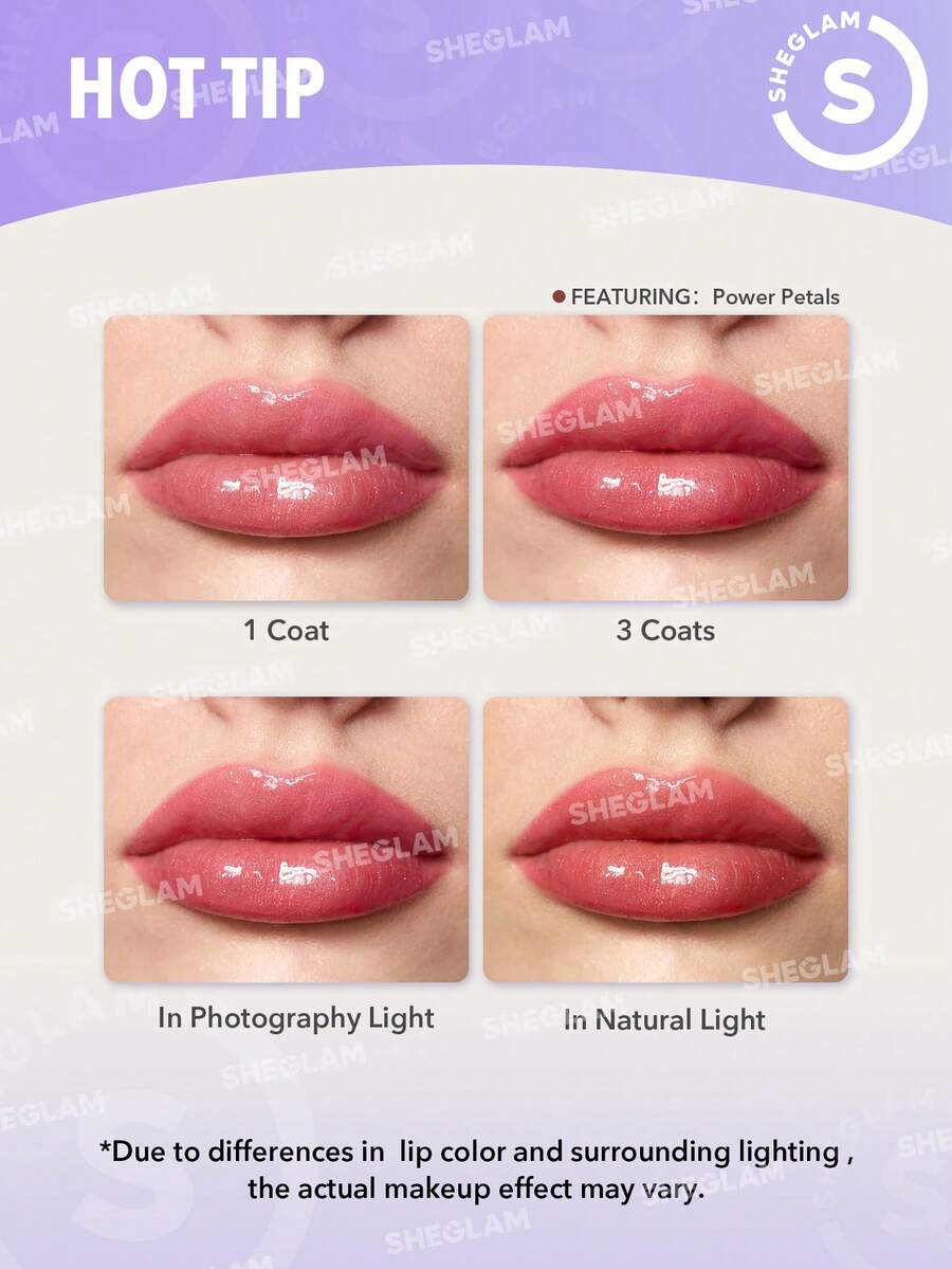 SHEGLAM Tinted Lip Gloss – Moisturizing Non-Sticky Plumping Lip Oil