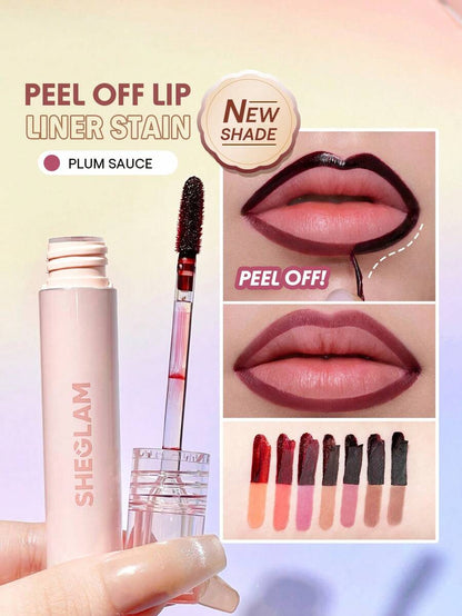 SHEGLAM Fall In Line Peel-Off Lip Liner Stain - Pinky Promise | Long-Lasting Tattoo Effect