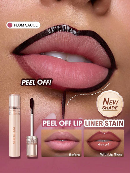 SHEGLAM Fall In Line Peel-Off Lip Liner Stain - Pinky Promise | Long-Lasting Tattoo Effect