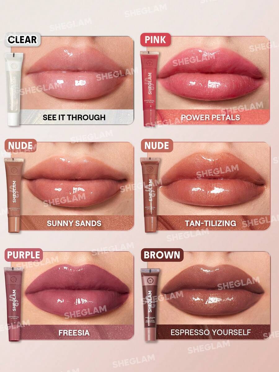 SHEGLAM Tinted Lip Gloss – Moisturizing Non-Sticky Plumping Lip Oil