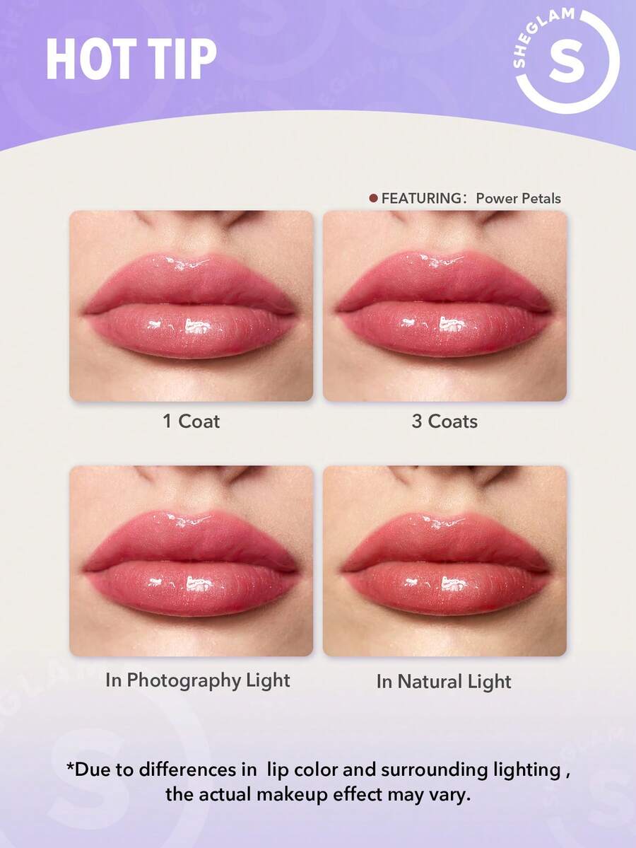 SHEGLAM Tinted Lip Gloss – Moisturizing Non-Sticky Plumping Lip Oil