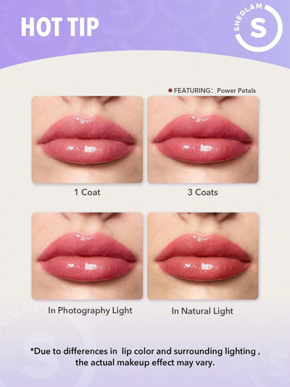 SHEGLAM Tinted Lip Gloss – Moisturizing Non-Sticky Plumping Lip Oil