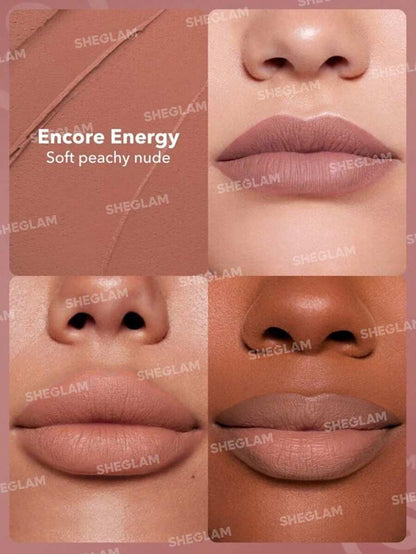 SHEGLAM Long-Lasting Matte Lipstick – Waterproof Transfer-Proof Creamy Lip Color