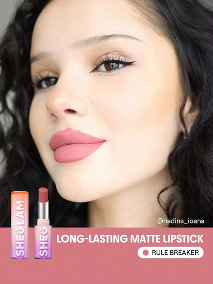 SHEGLAM Long-Lasting Matte Lipstick – Waterproof Transfer-Proof Creamy Lip Color