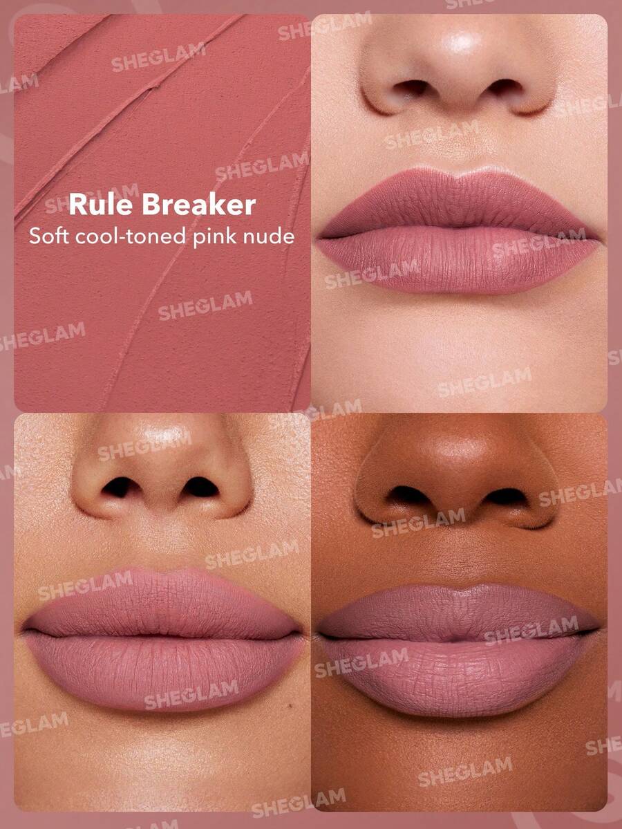 SHEGLAM Long-Lasting Matte Lipstick – Waterproof Transfer-Proof Creamy Lip Color