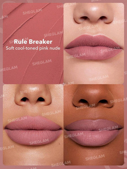 SHEGLAM Long-Lasting Matte Lipstick – Waterproof Transfer-Proof Creamy Lip Color