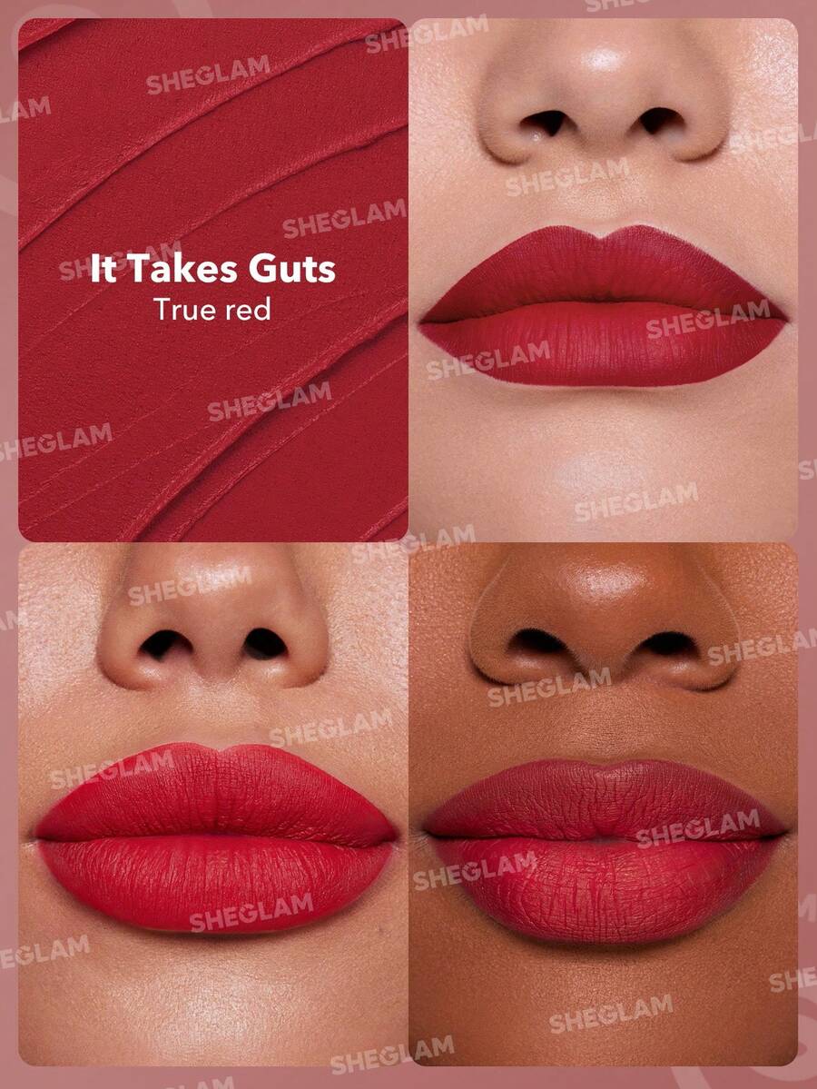 SHEGLAM Long-Lasting Matte Lipstick – Waterproof Transfer-Proof Creamy Lip Color