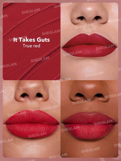 SHEGLAM Long-Lasting Matte Lipstick – Waterproof Transfer-Proof Creamy Lip Color