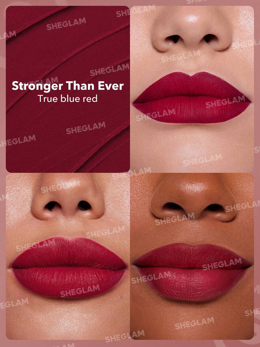 SHEGLAM Long-Lasting Matte Lipstick – Waterproof Transfer-Proof Creamy Lip Color