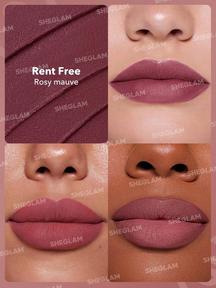 SHEGLAM Long-Lasting Matte Lipstick – Waterproof Transfer-Proof Creamy Lip Color