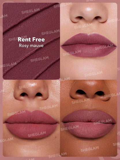SHEGLAM Long-Lasting Matte Lipstick – Waterproof Transfer-Proof Creamy Lip Color