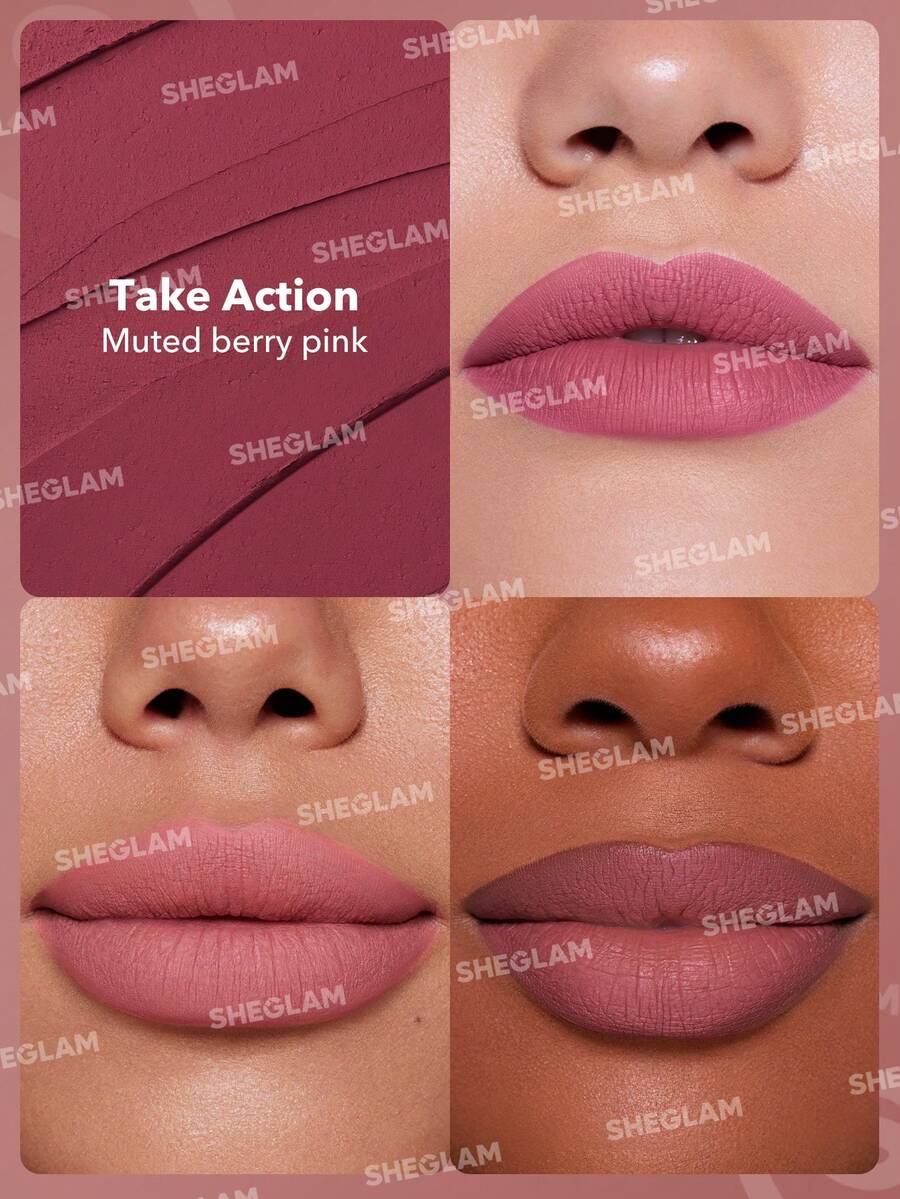 SHEGLAM Long-Lasting Matte Lipstick – Waterproof Transfer-Proof Creamy Lip Color
